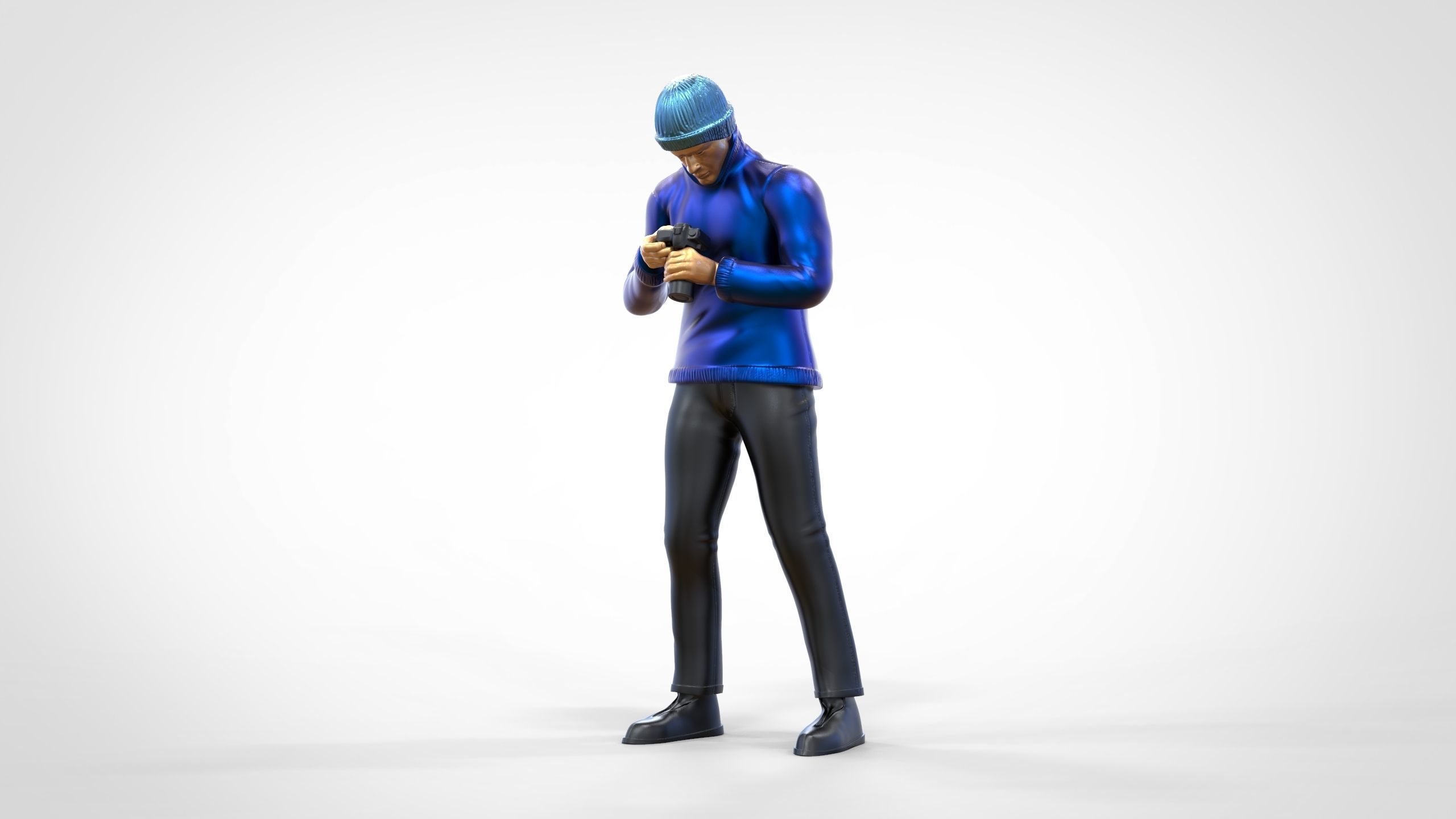 N3 Tourist on Ship with Camera or Photographer 3D print model_15