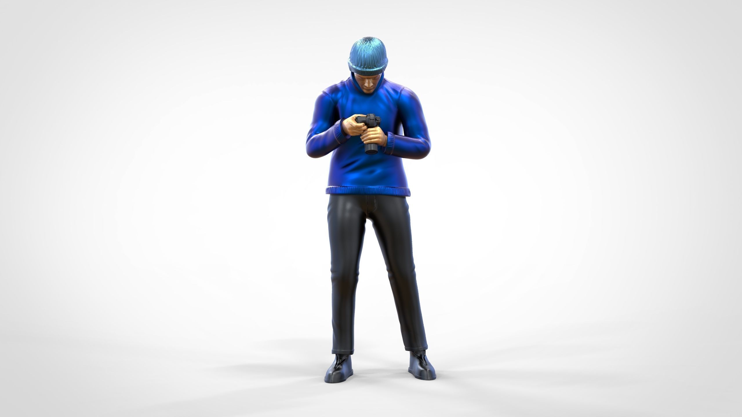 N3 Tourist on Ship with Camera or Photographer 3D print model_17