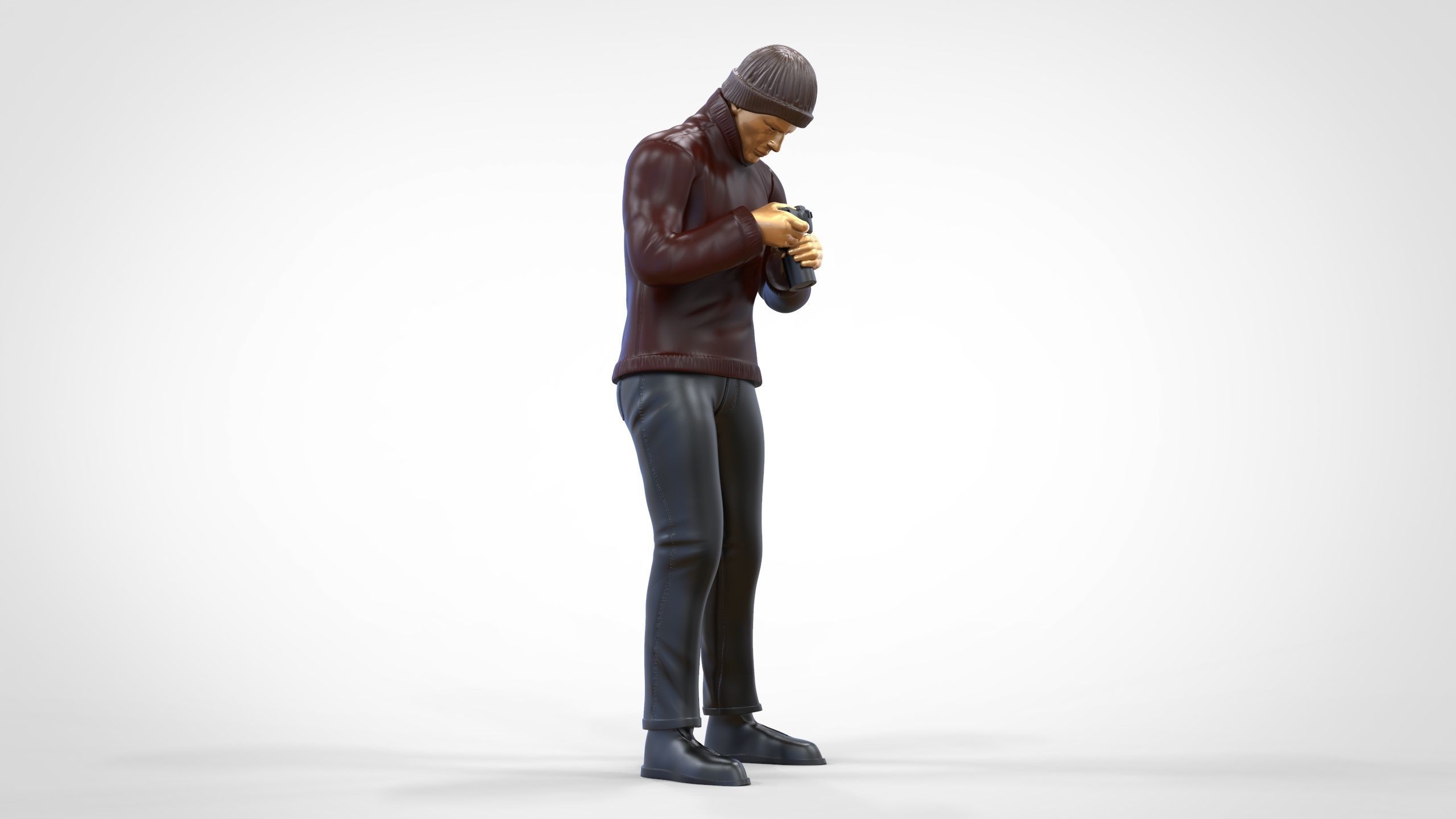 N3 Tourist on Ship with Camera or Photographer 3D print model_23