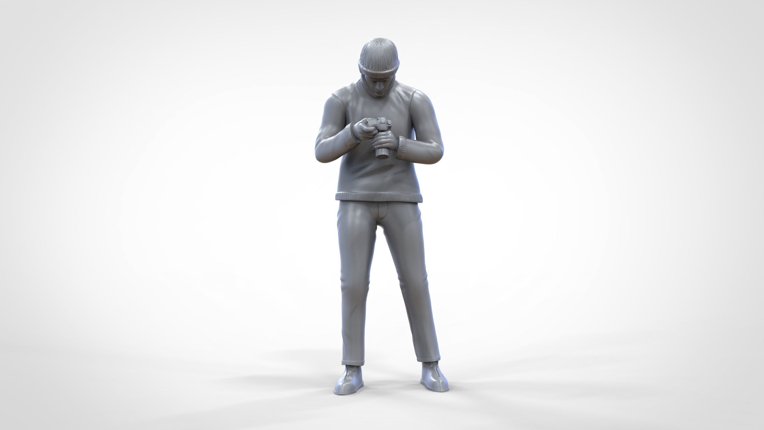 N3 Tourist on Ship with Camera or Photographer 3D print model_33