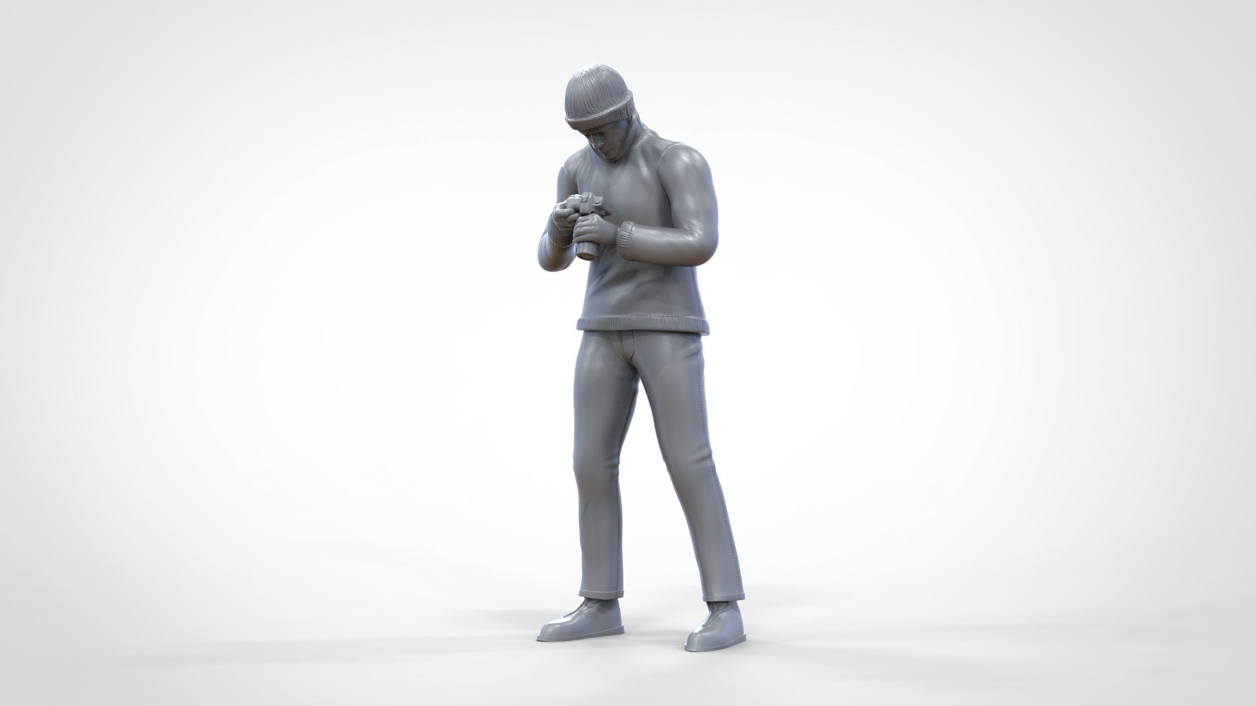 N3 Tourist on Ship with Camera or Photographer 3D print model_32