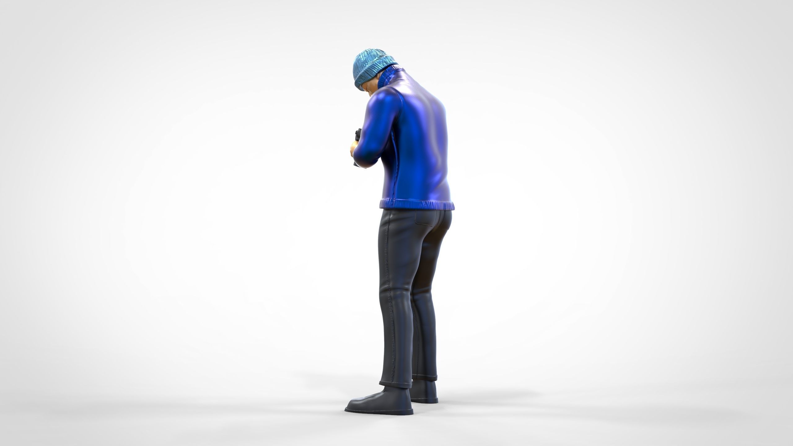 N3 Tourist on Ship with Camera or Photographer 3D print model_10