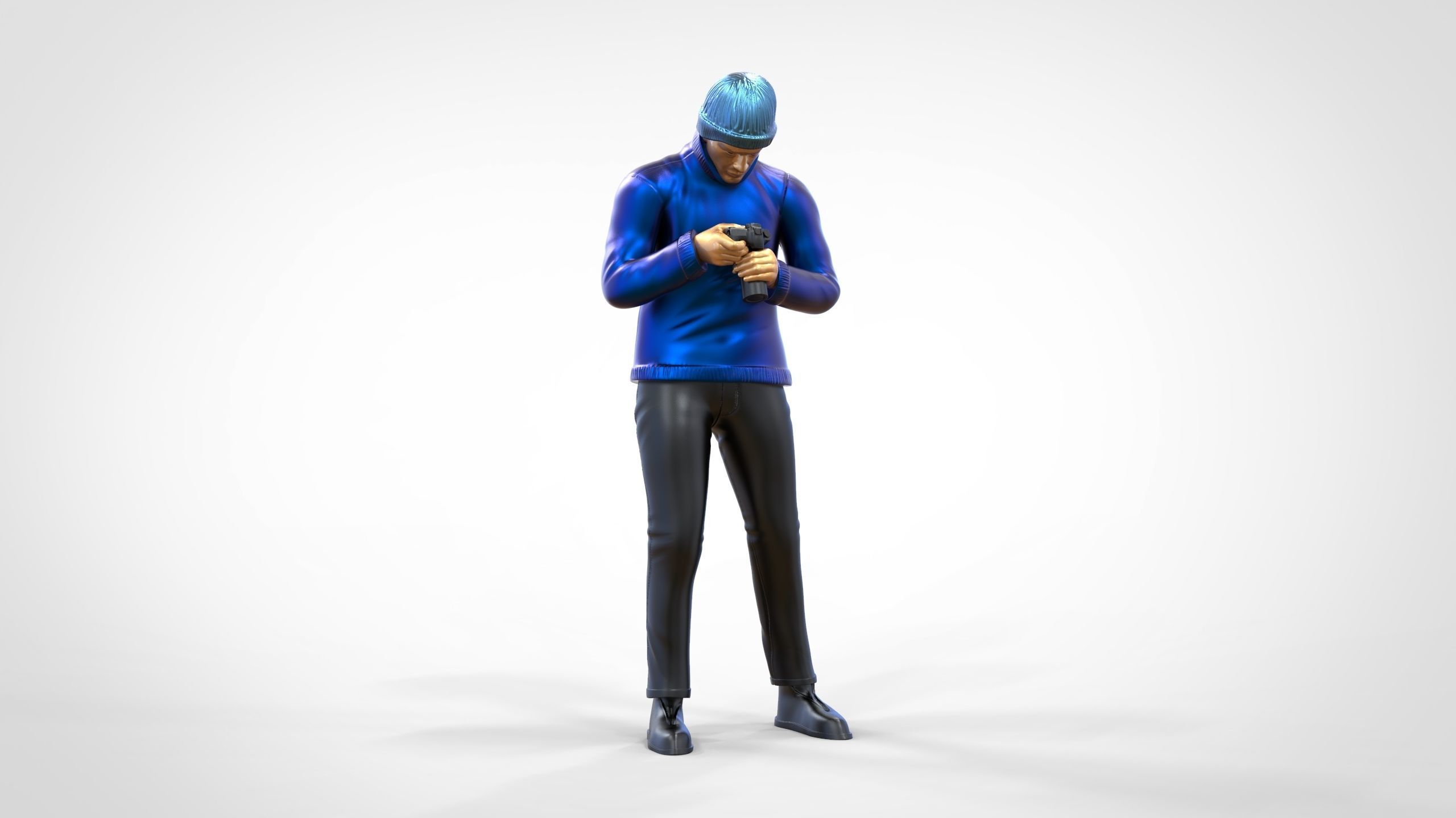 N3 Tourist on Ship with Camera or Photographer 3D print model_18