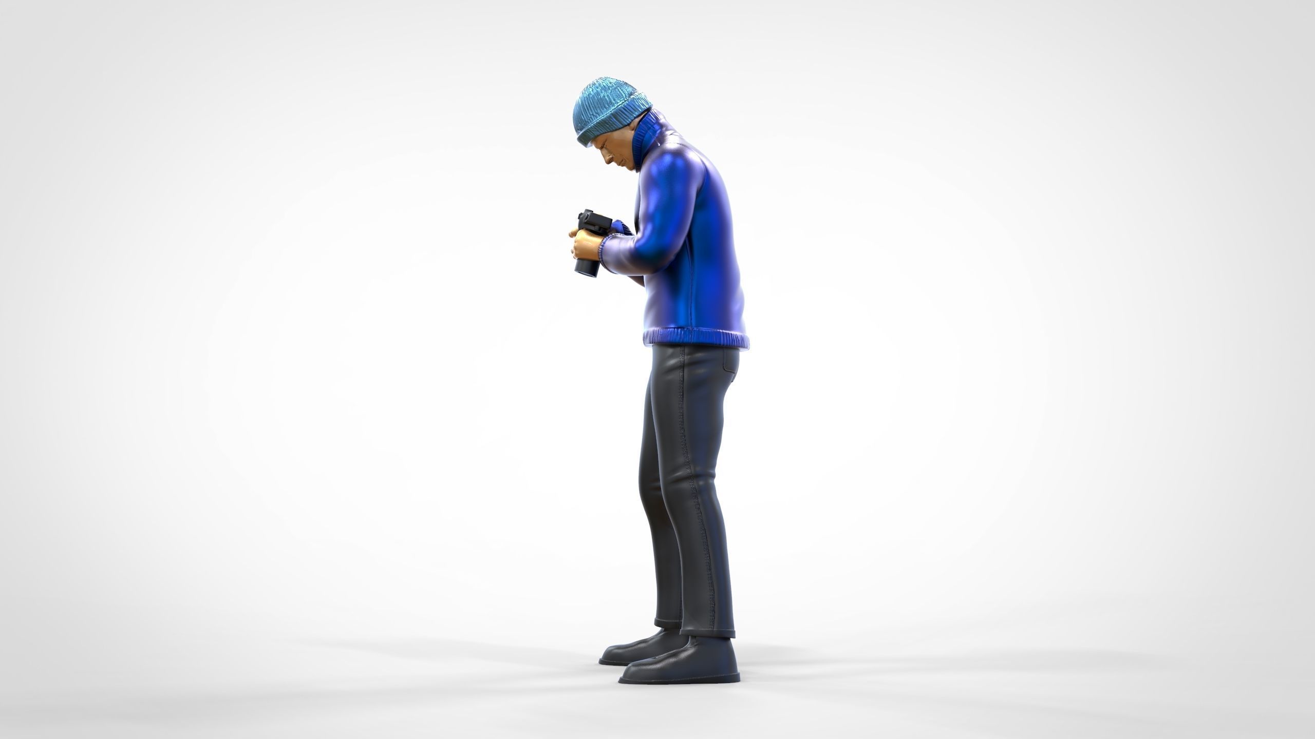 N3 Tourist on Ship with Camera or Photographer 3D print model_12