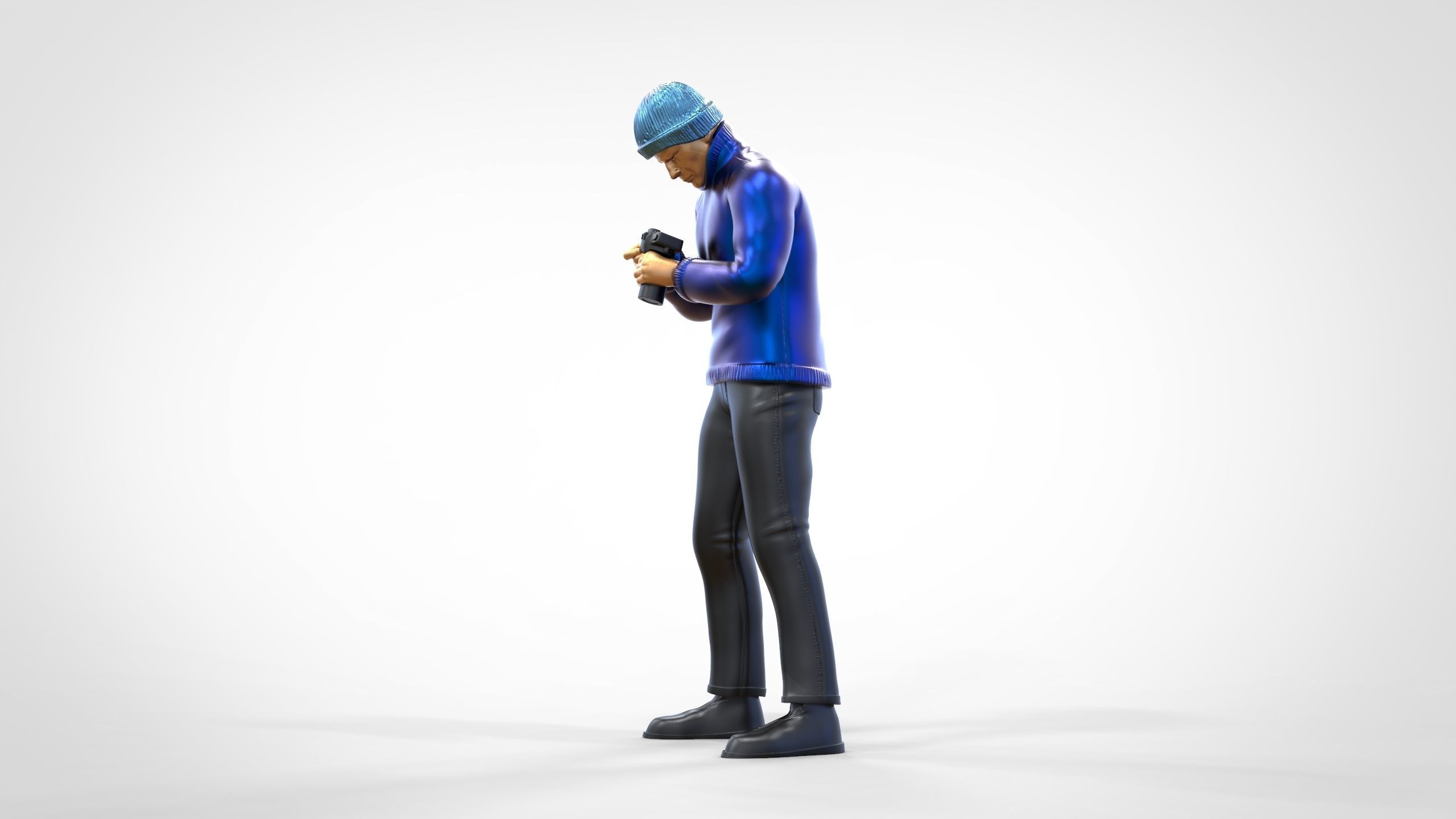 N3 Tourist on Ship with Camera or Photographer 3D print model_13