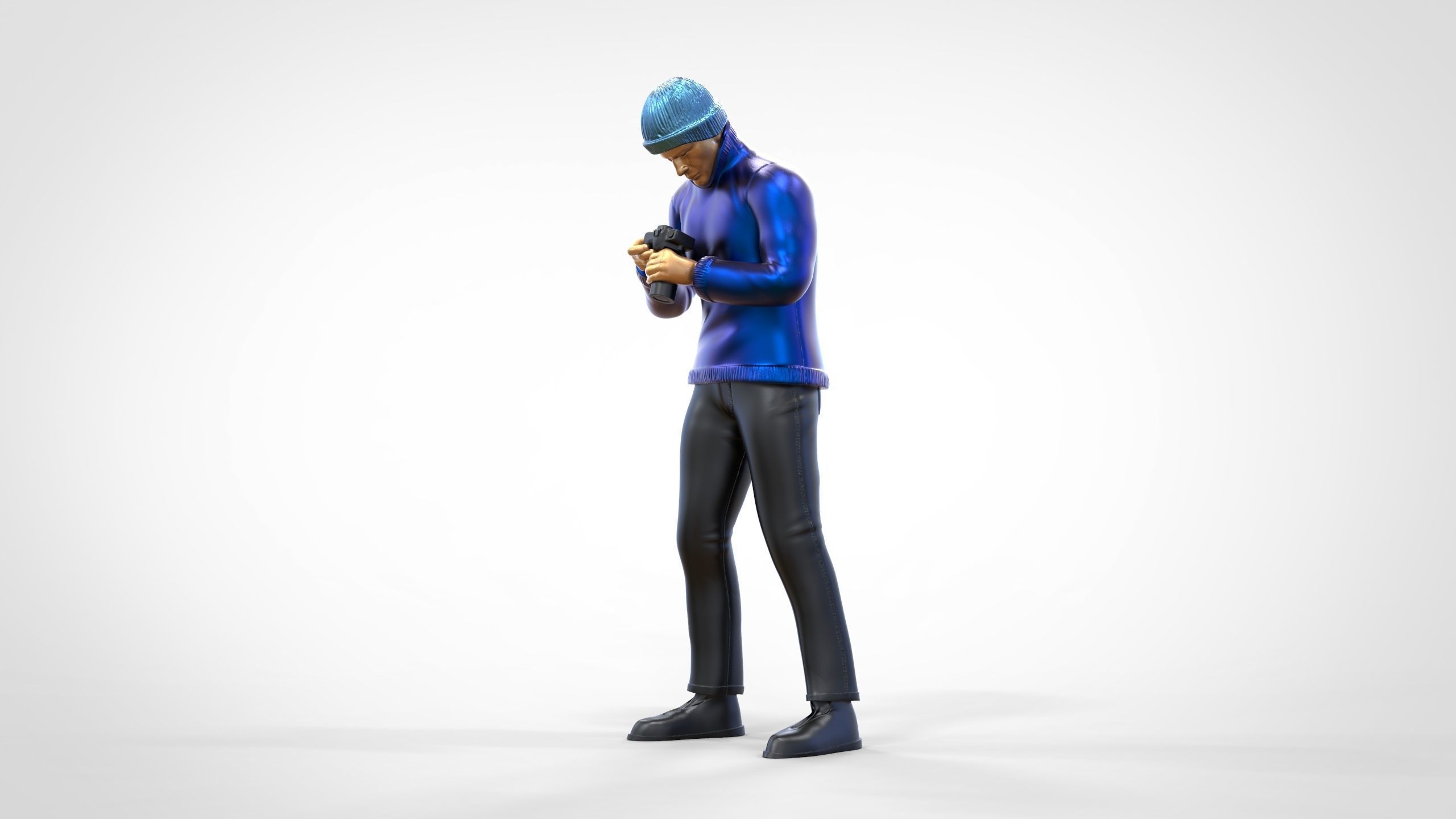 N3 Tourist on Ship with Camera or Photographer 3D print model_14