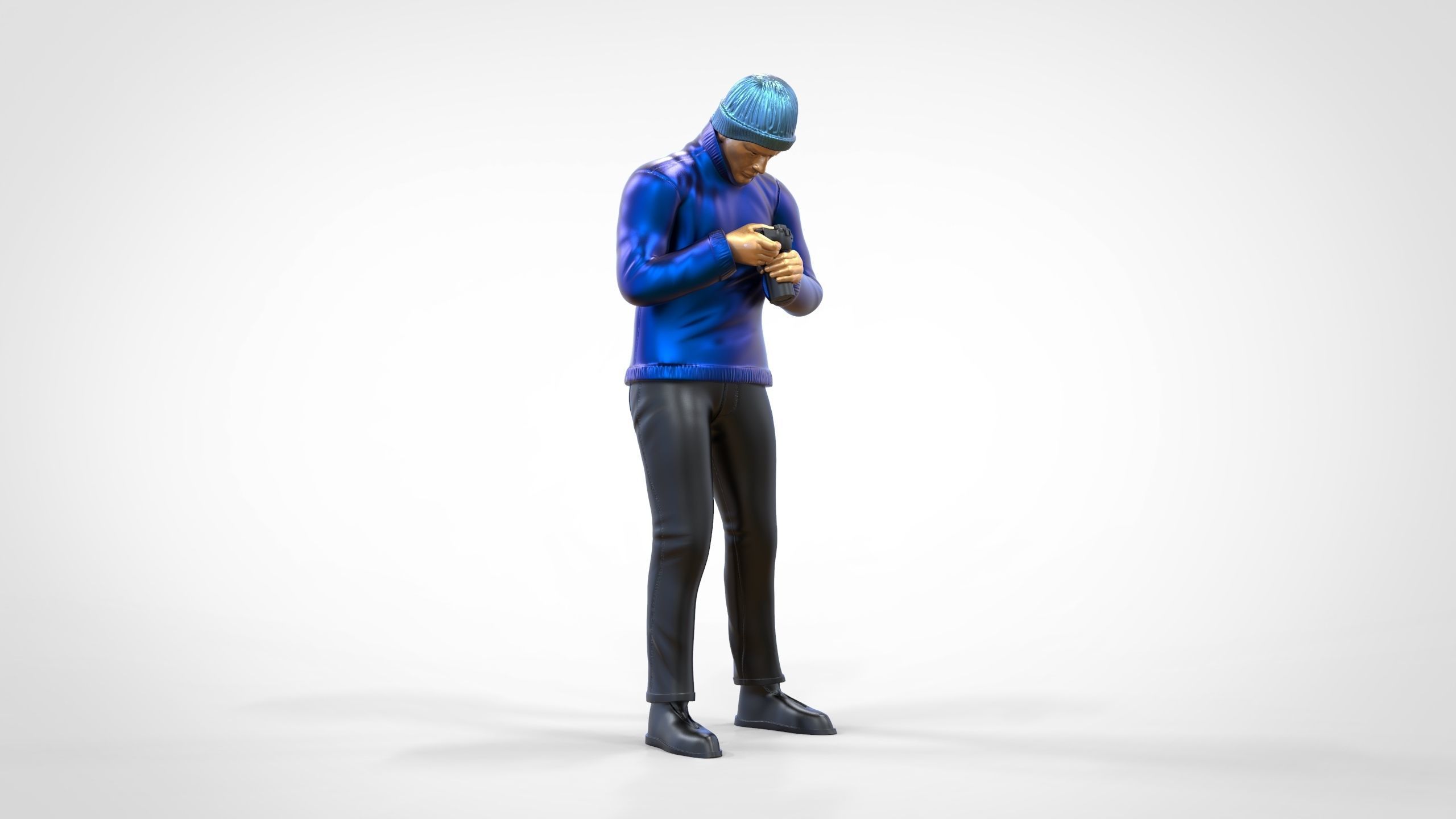 N3 Tourist on Ship with Camera or Photographer 3D print model_20