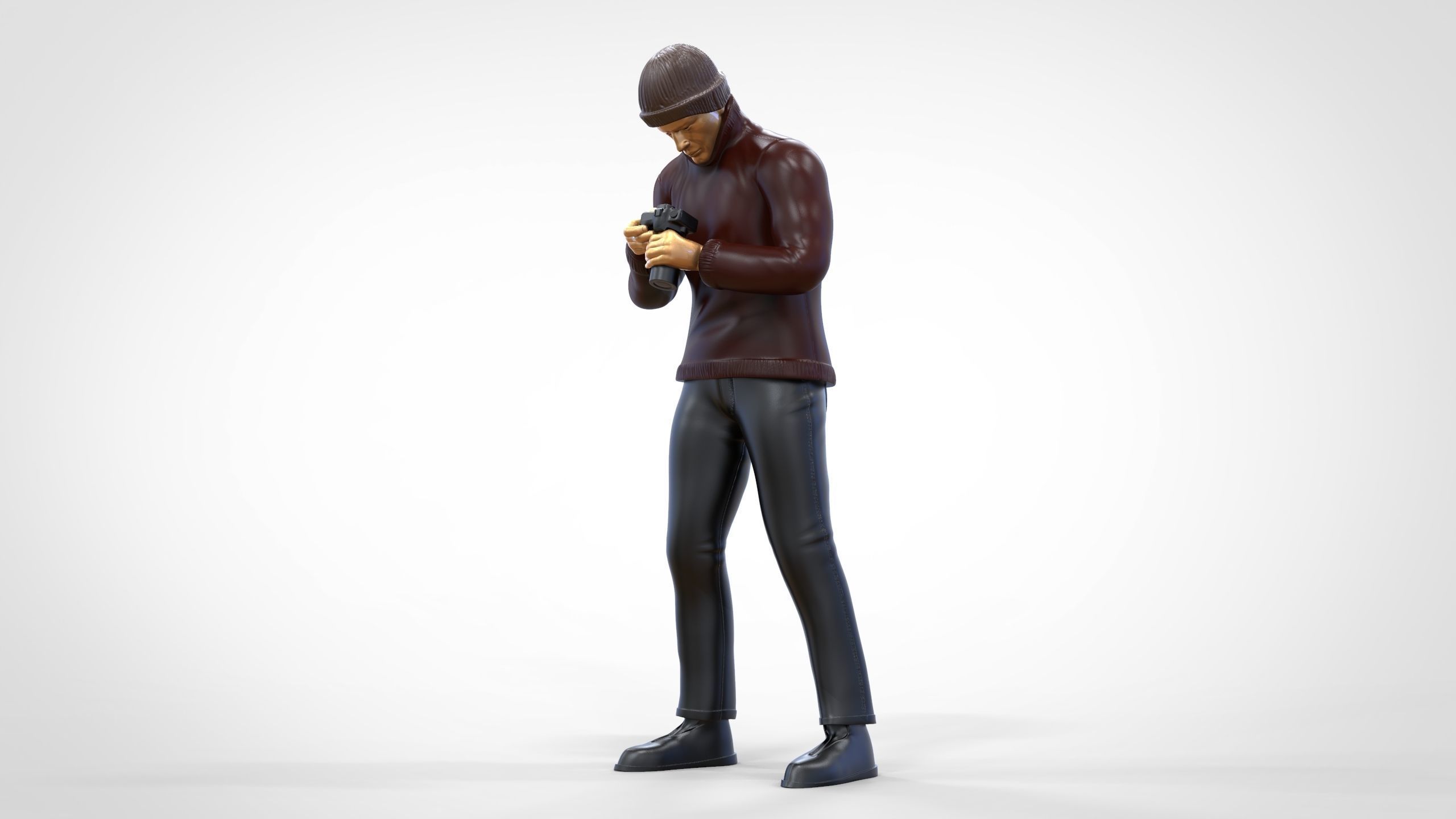 N3 Tourist on Ship with Camera or Photographer 3D print model_22