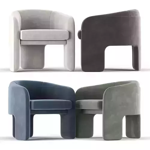 Three-Legged Sculptural Armchair