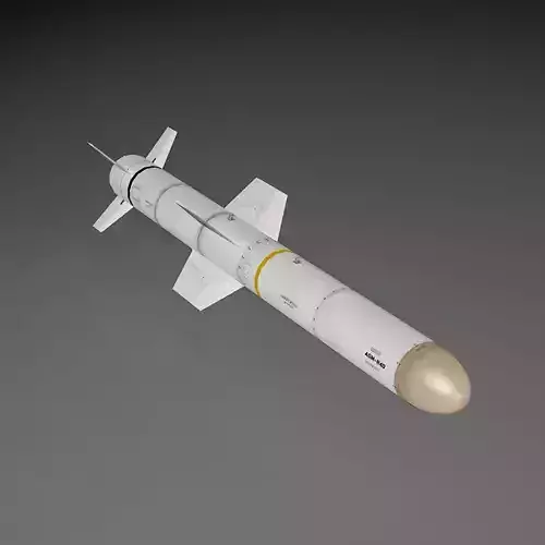 AGM-84D HARPOON Anti-Ship Missile Low-poly 3D model