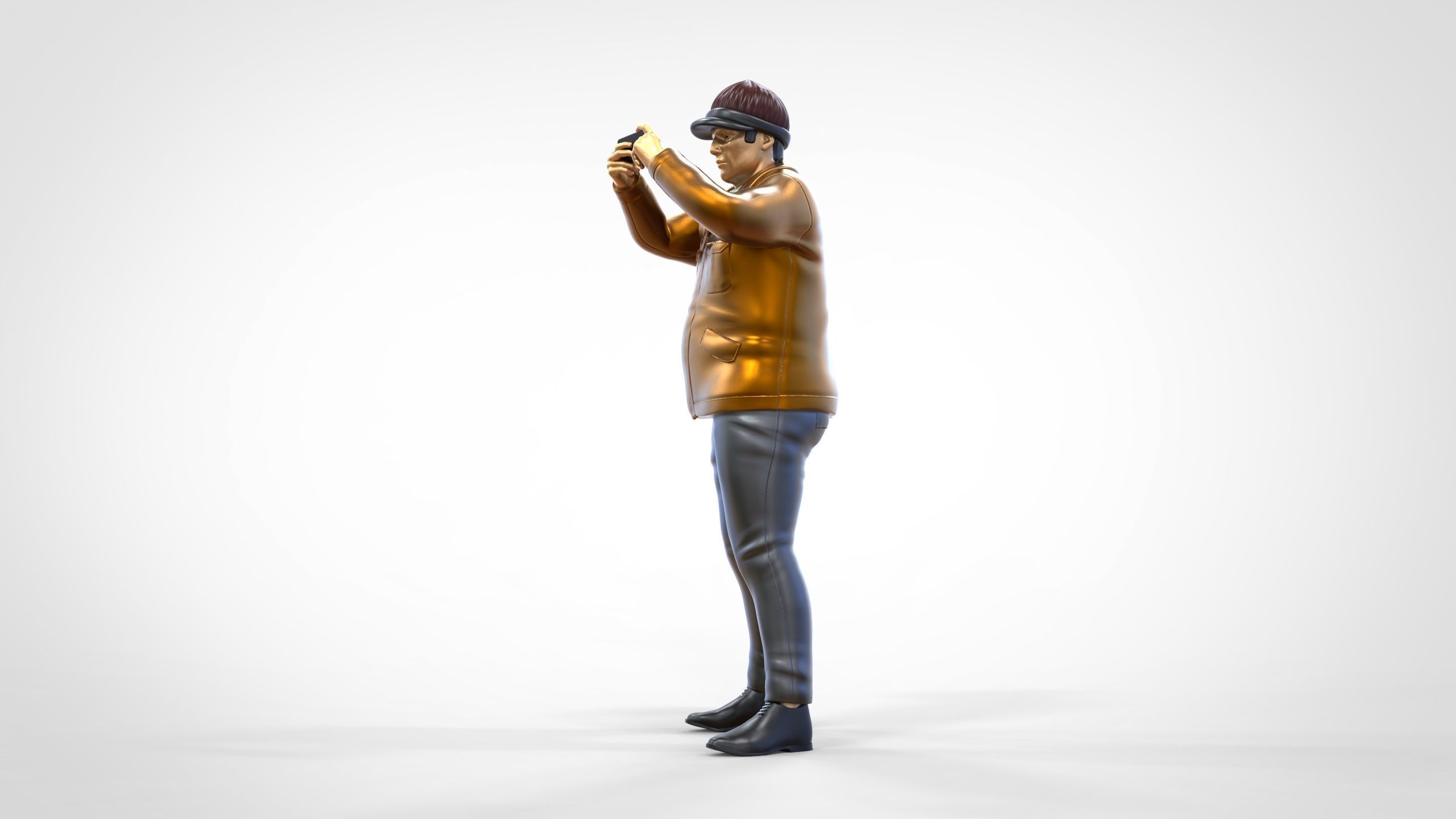 N4 Tourist on Ship taking photo with smartphone Camera 3D print model_13