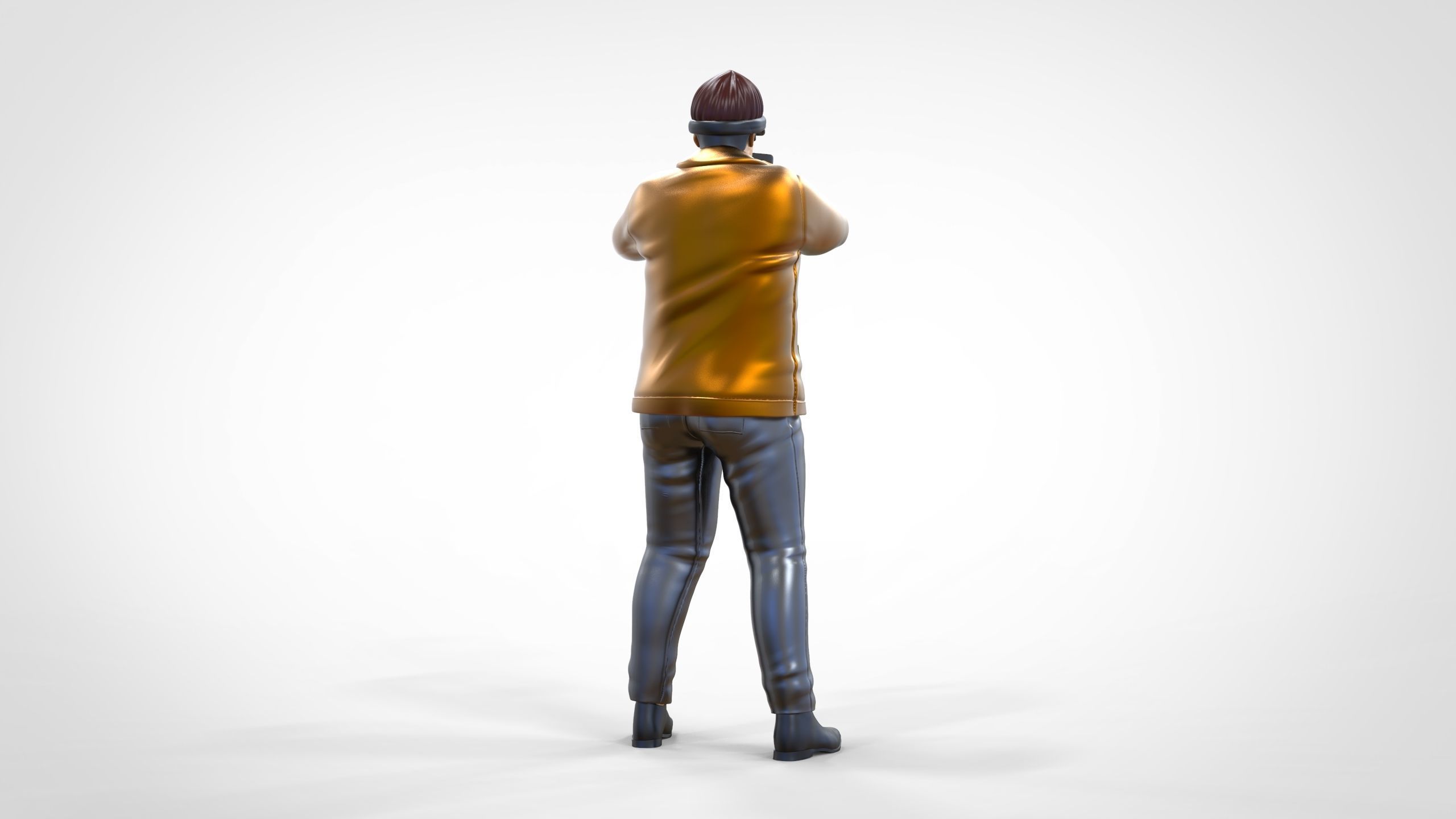 N4 Tourist on Ship taking photo with smartphone Camera 3D print model_6