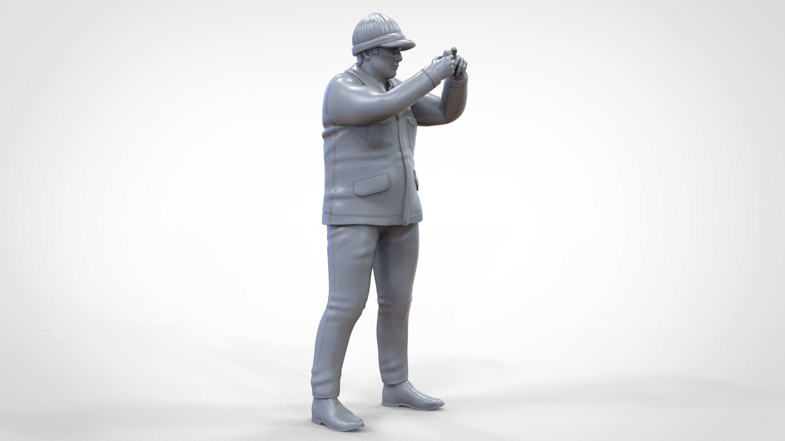 N4 Tourist on Ship taking photo with smartphone Camera 3D print model_24