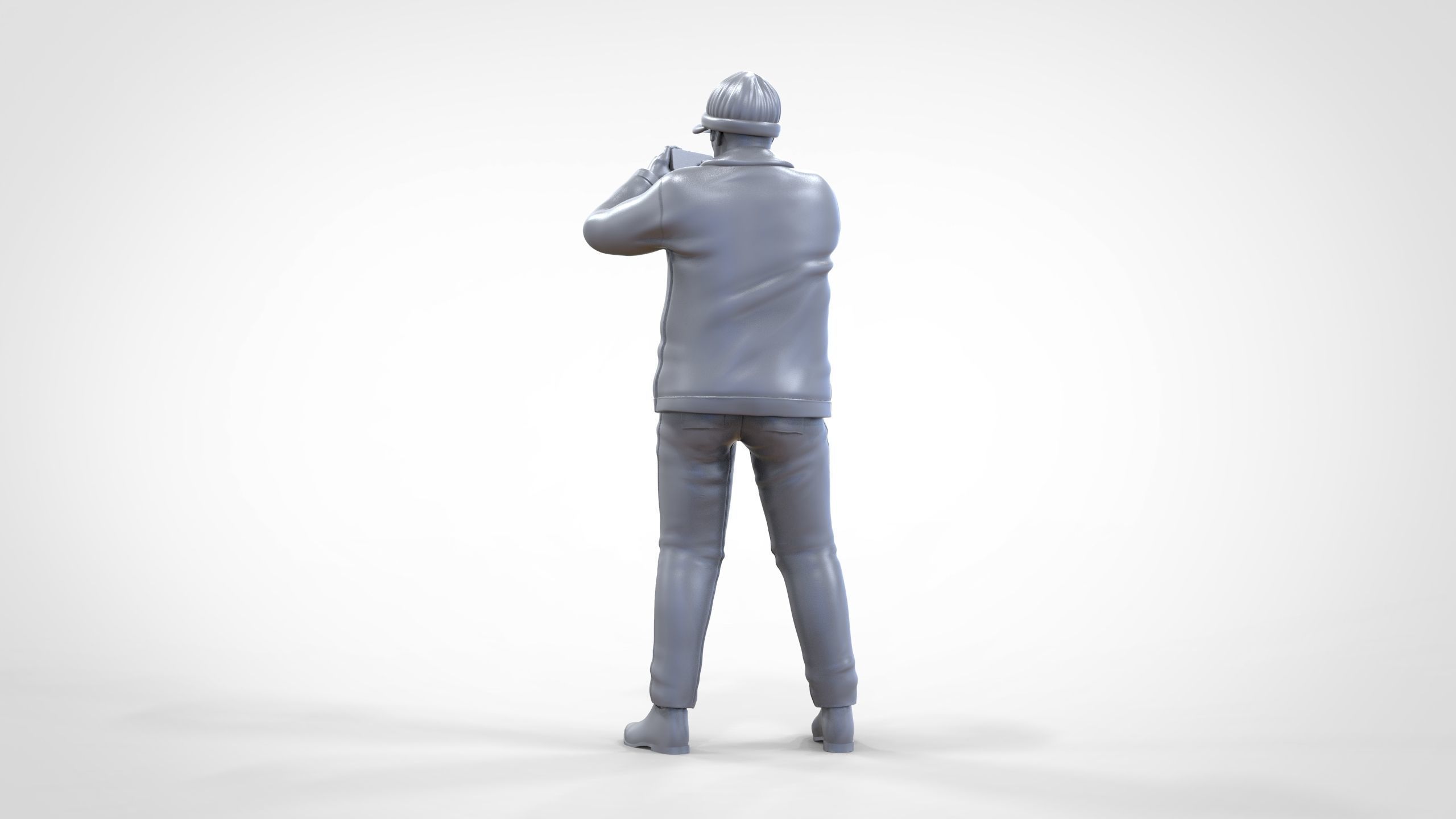 N4 Tourist on Ship taking photo with smartphone Camera 3D print model_28