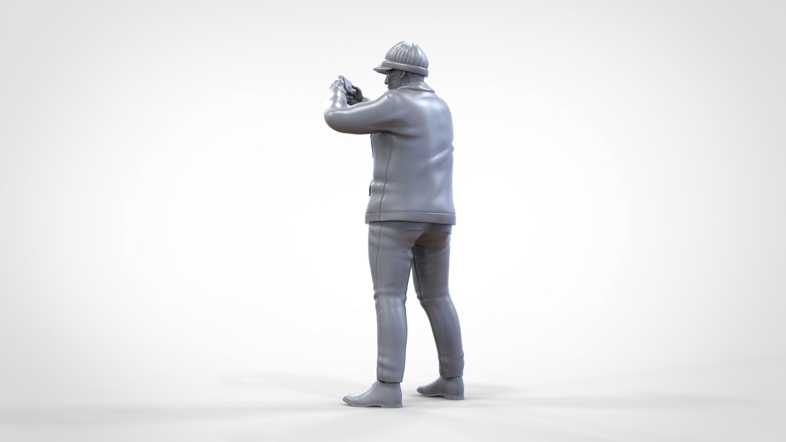 N4 Tourist on Ship taking photo with smartphone Camera 3D print model_29