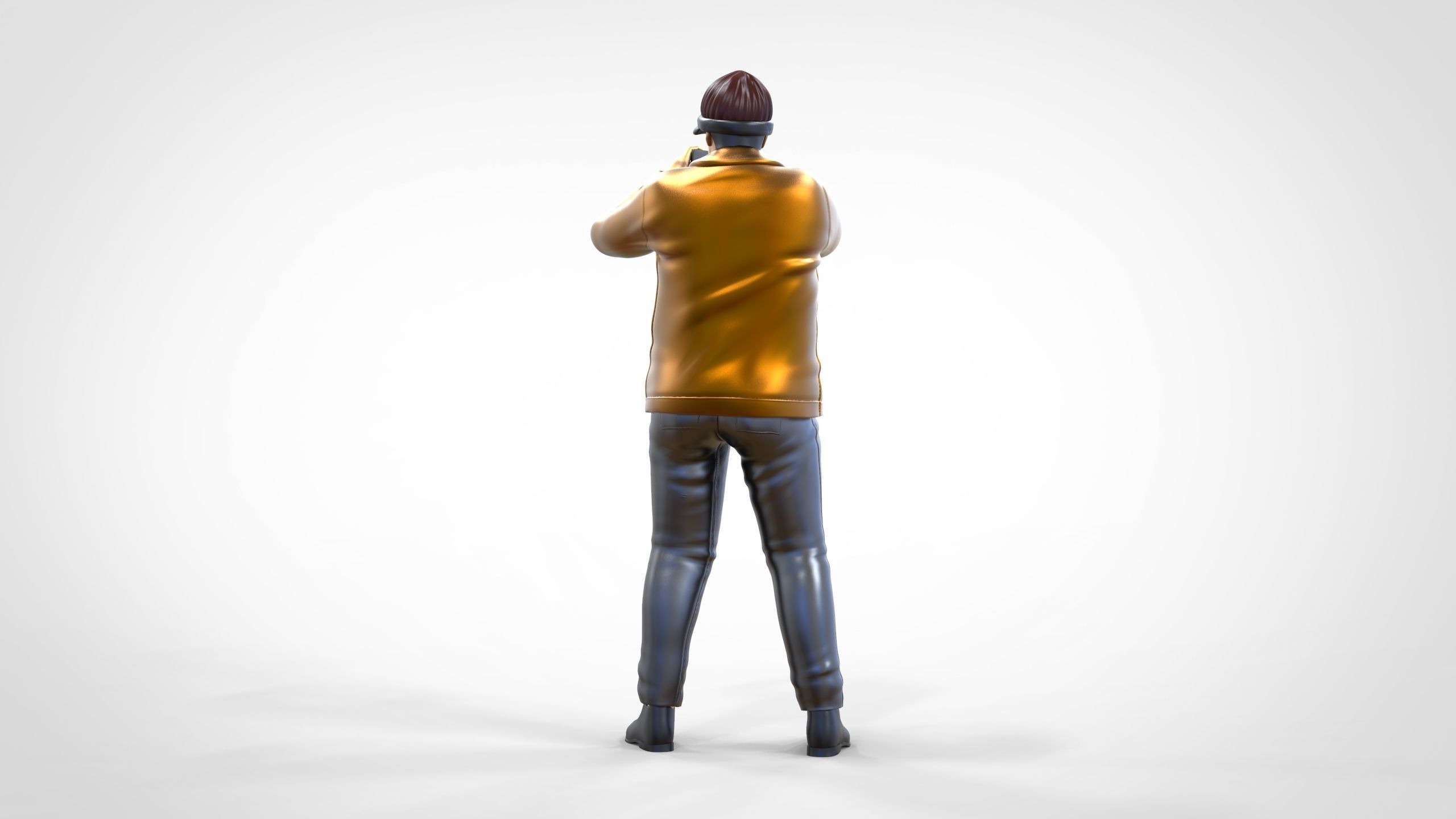 N4 Tourist on Ship taking photo with smartphone Camera 3D print model_7