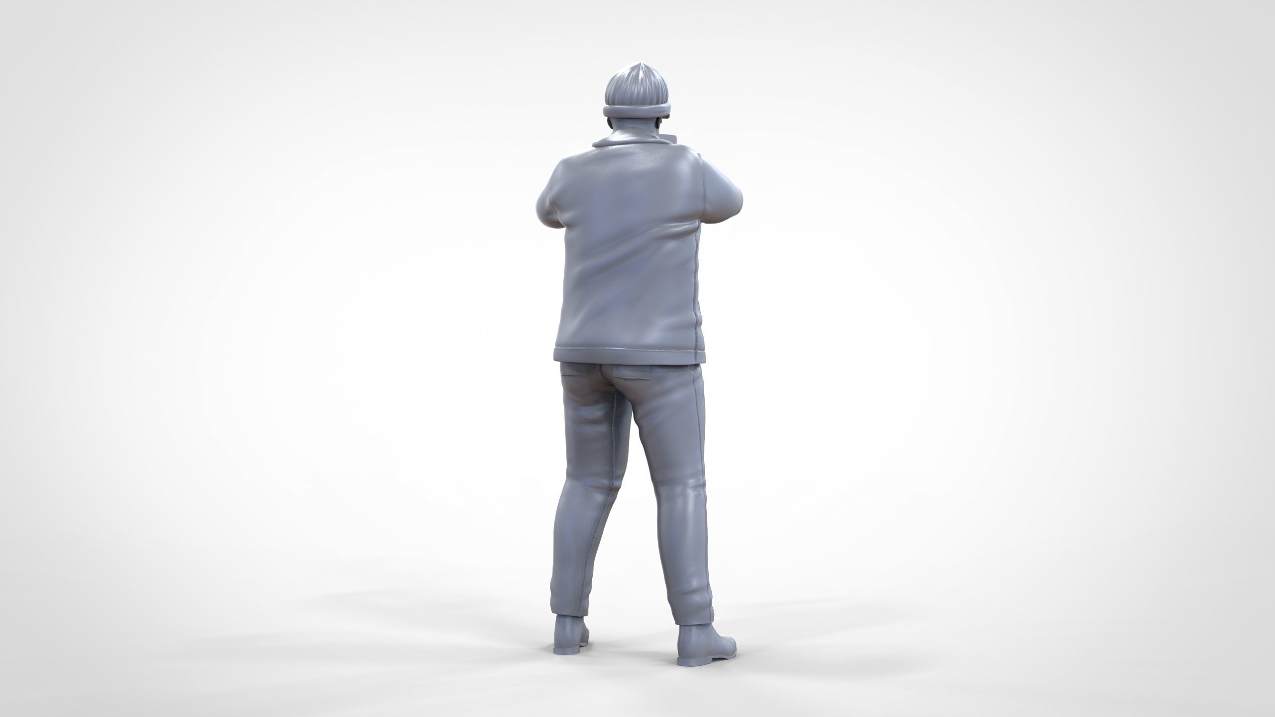 N4 Tourist on Ship taking photo with smartphone Camera 3D print model_27