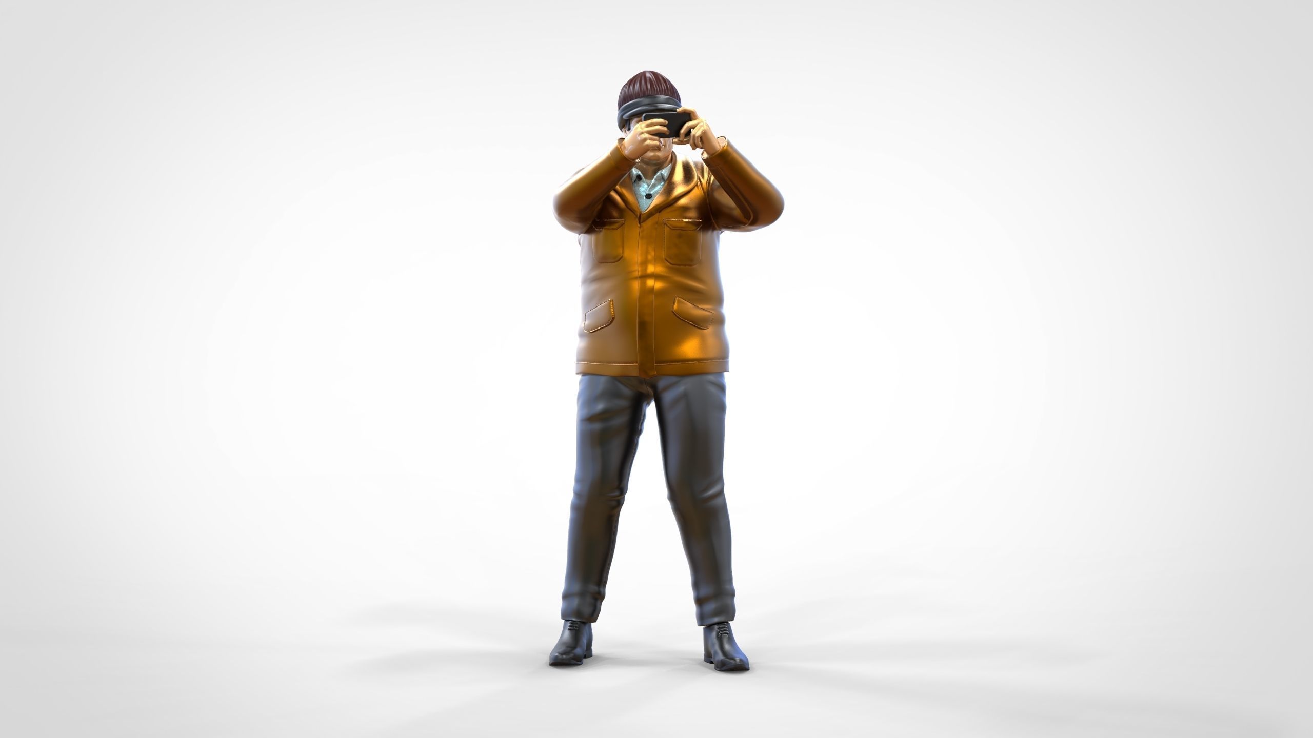 N4 Tourist on Ship taking photo with smartphone Camera 3D print model_17