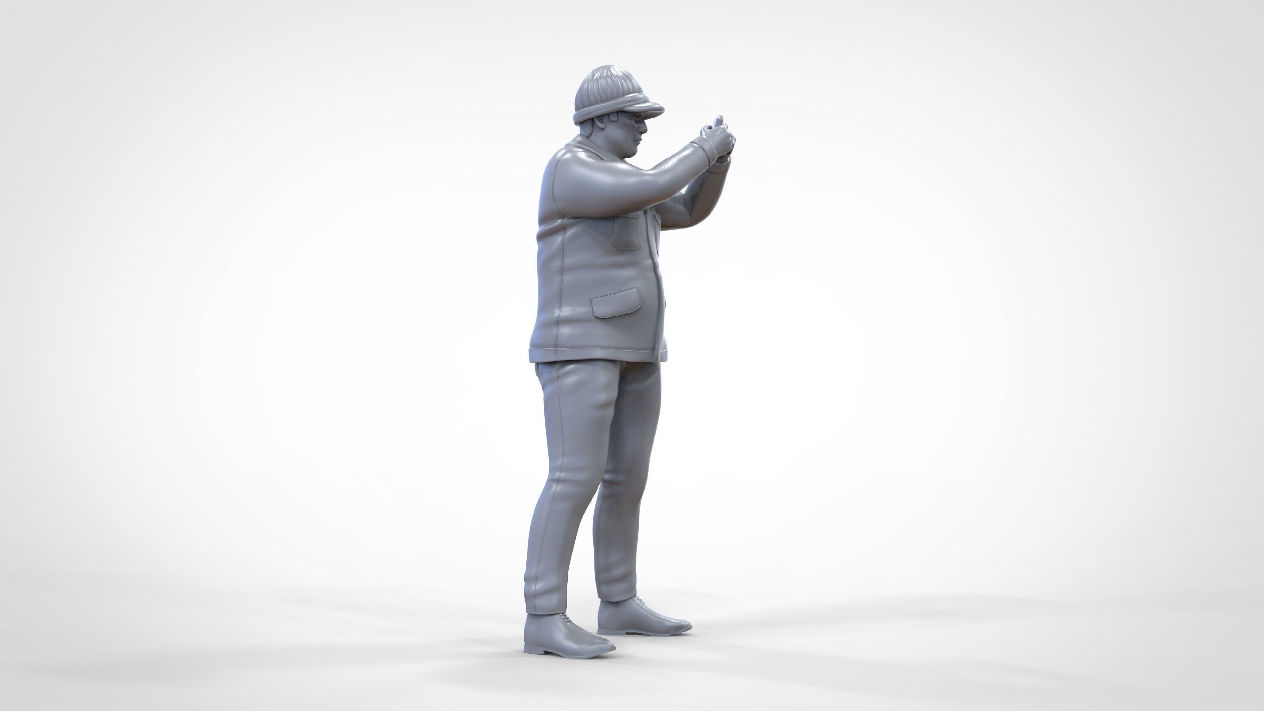 N4 Tourist on Ship taking photo with smartphone Camera 3D print model_25