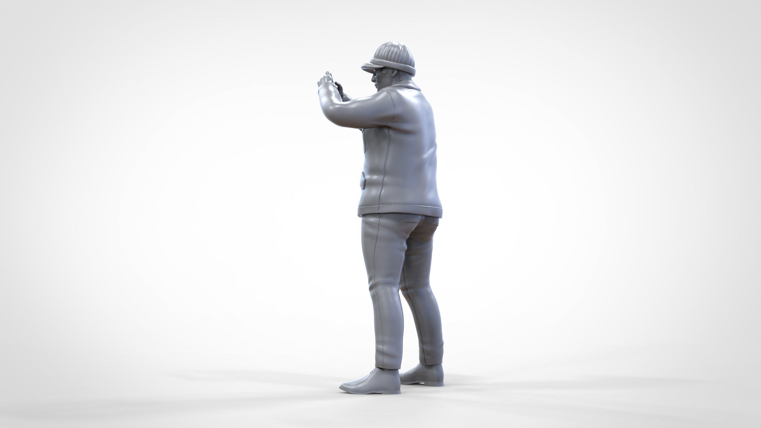 N4 Tourist on Ship taking photo with smartphone Camera 3D print model_30