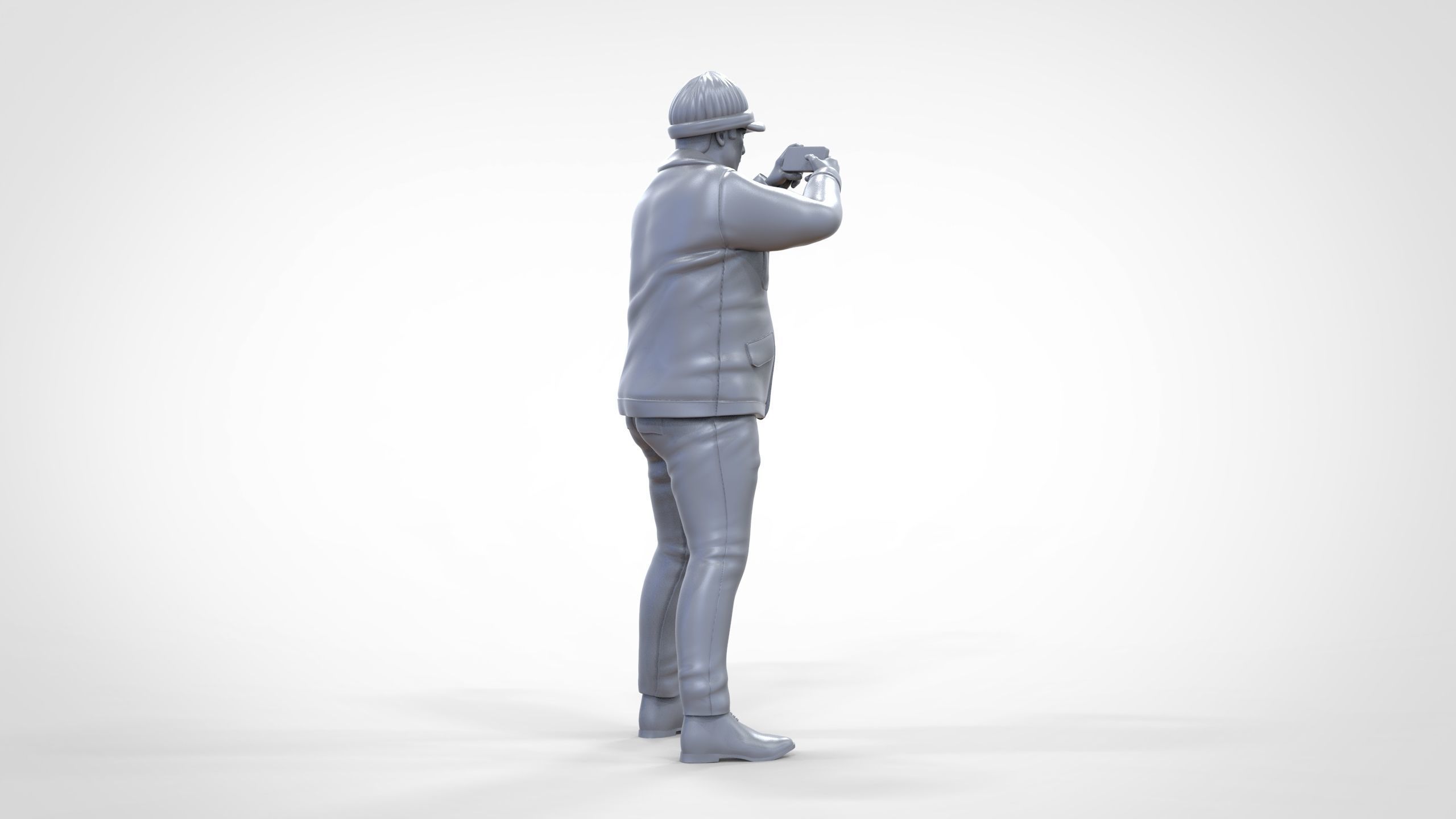 N4 Tourist on Ship taking photo with smartphone Camera 3D print model_26