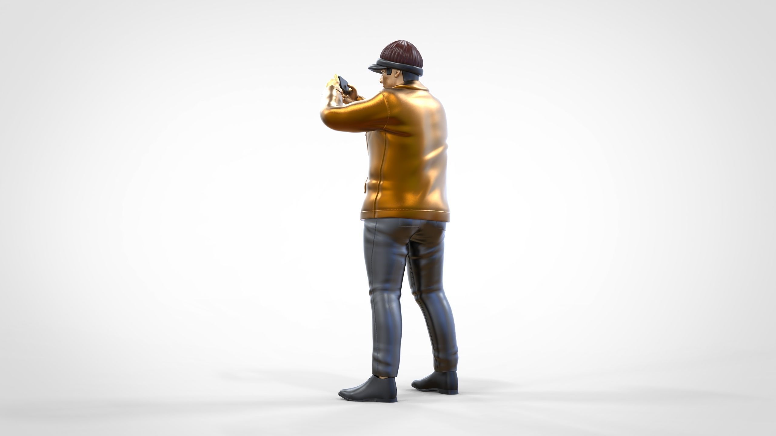 N4 Tourist on Ship taking photo with smartphone Camera 3D print model_10