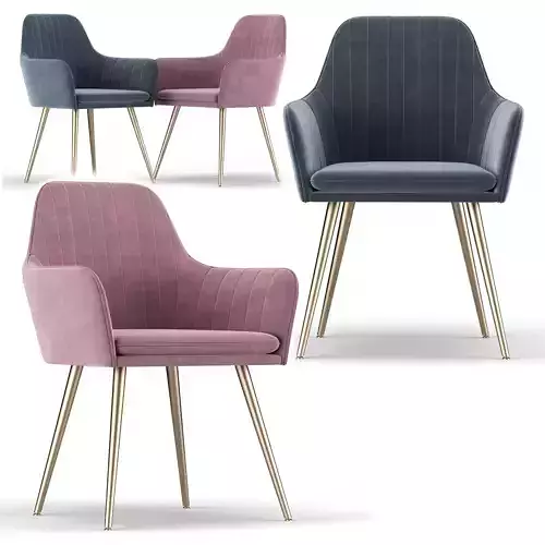 Pires Velvet Upholstered Arm Chair