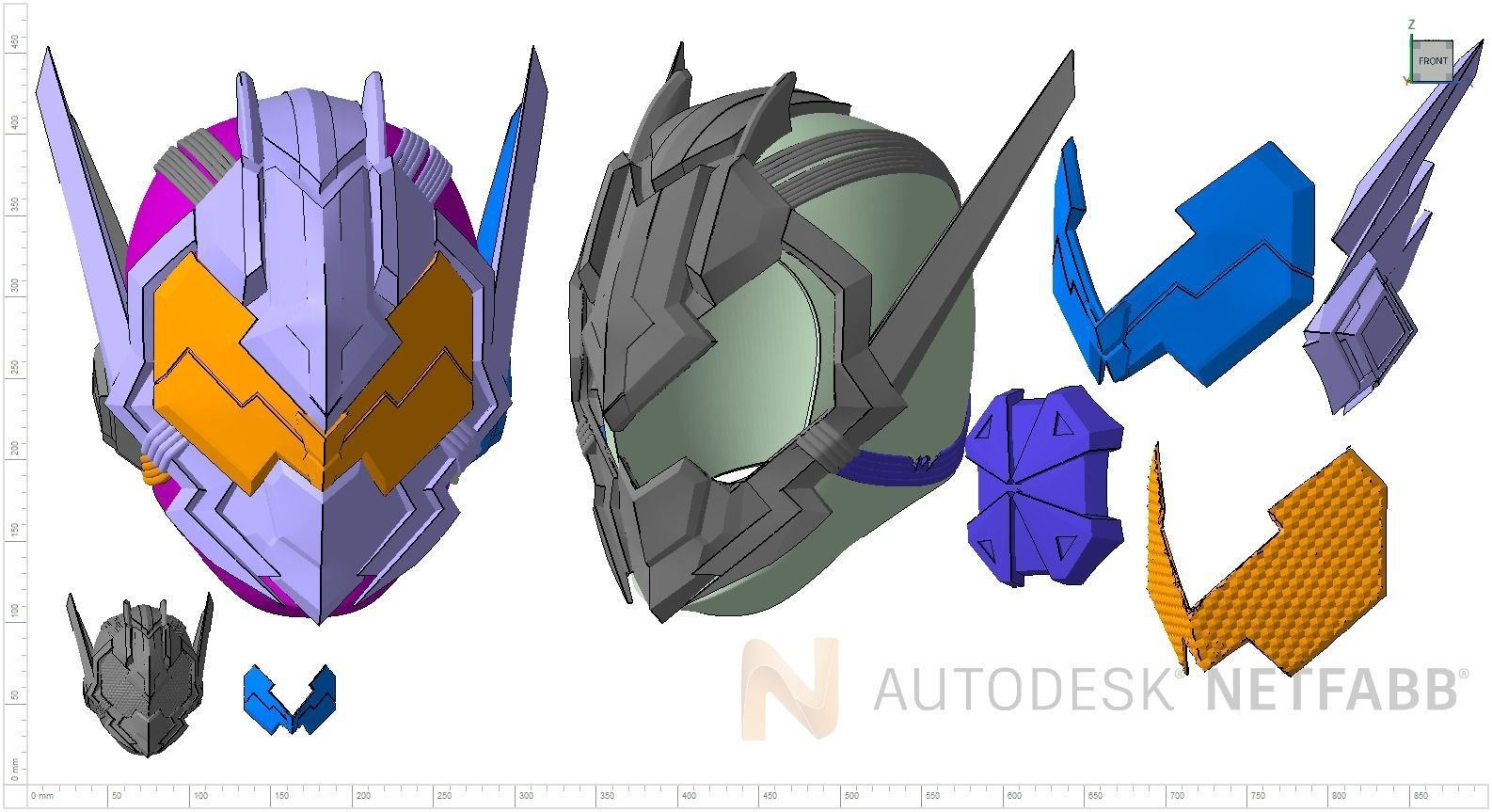 MetsubouJinrai 3D helmet INCLUDE Solid ver for TOY Custom 3D print model_4