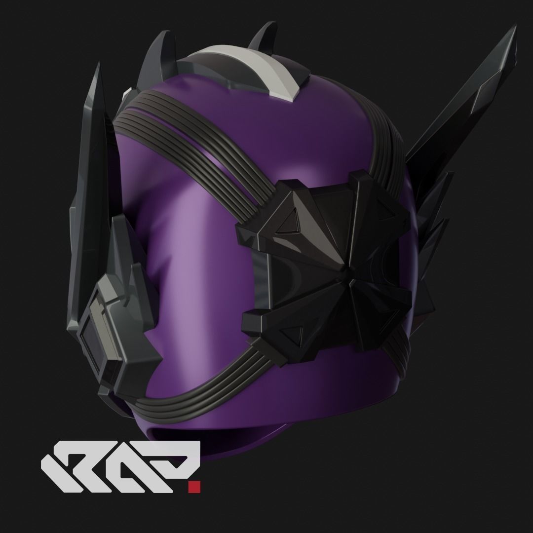 MetsubouJinrai 3D helmet INCLUDE Solid ver for TOY Custom 3D print model_3