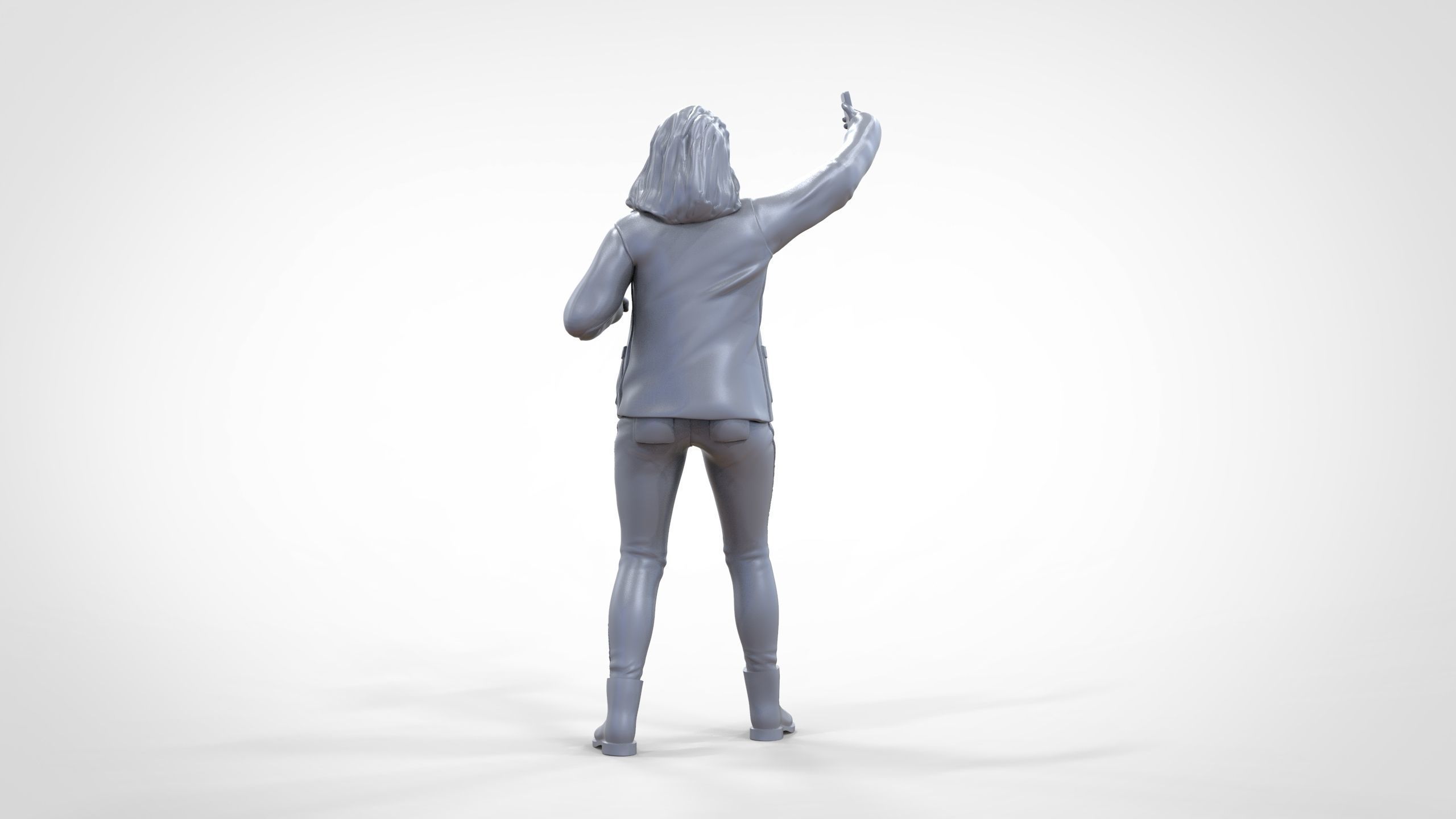 N5 Tourist on Ship with phone Camera taking selfie 3D print model_22