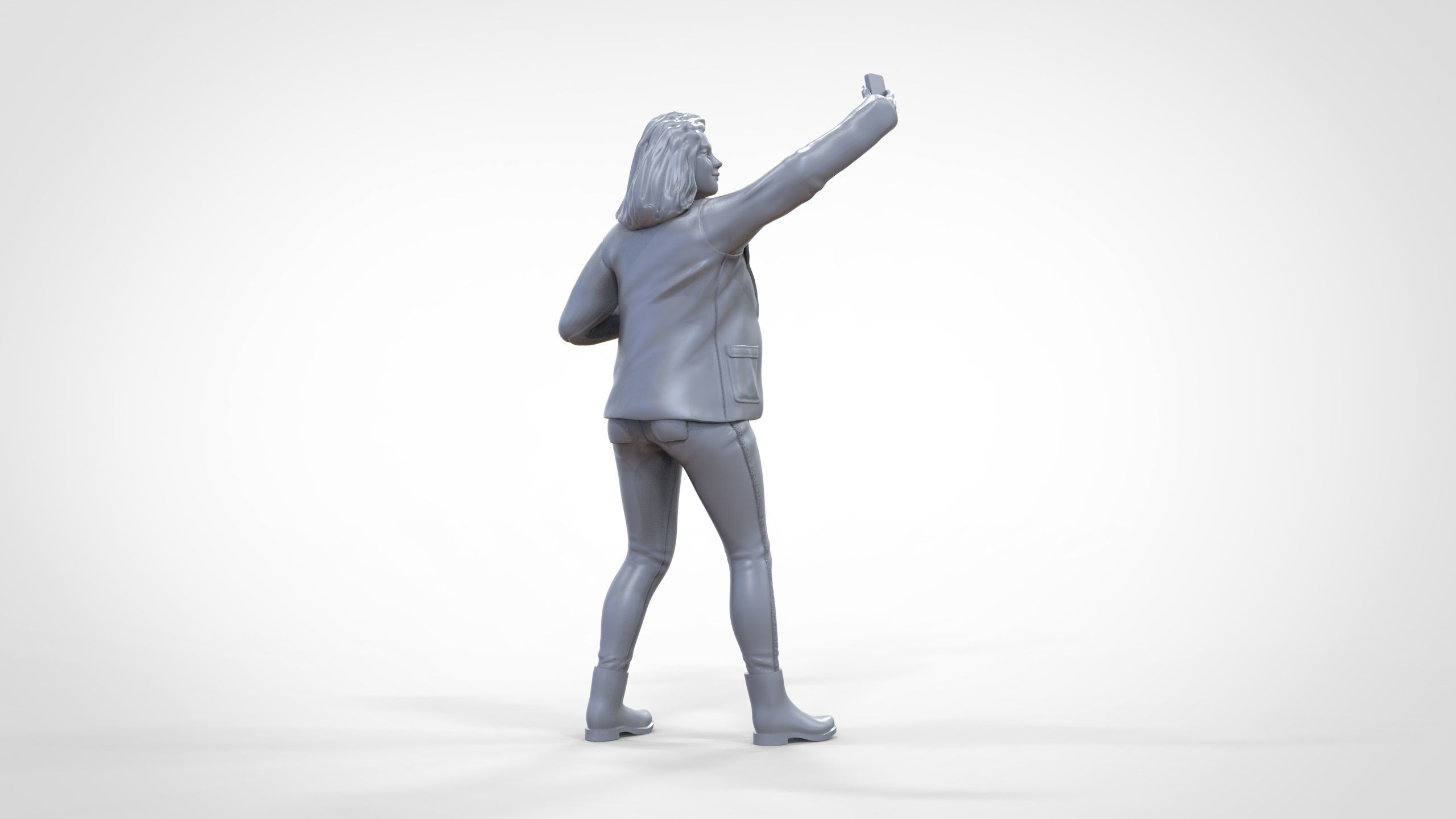 N5 Tourist on Ship with phone Camera taking selfie 3D print model_21