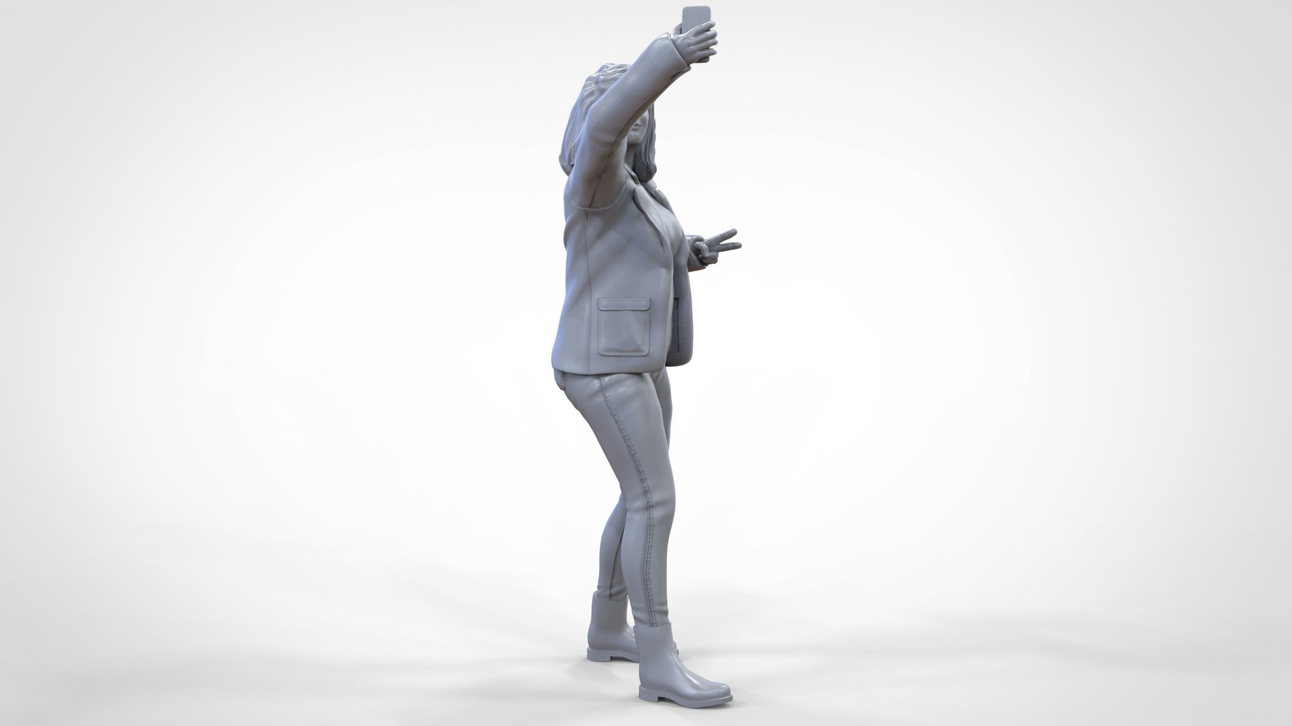 N5 Tourist on Ship with phone Camera taking selfie 3D print model_19