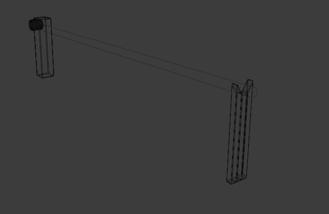 Automatic Traffic Barrier Low-poly 3D model_2