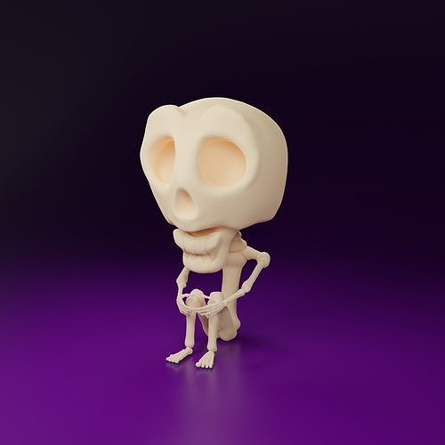 Sitting Skeleton - Scary Halloween 3D print model