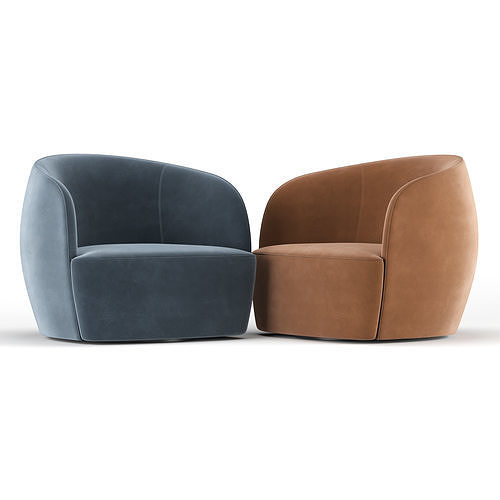 Gwyneth Boucle Chair 3D model 4