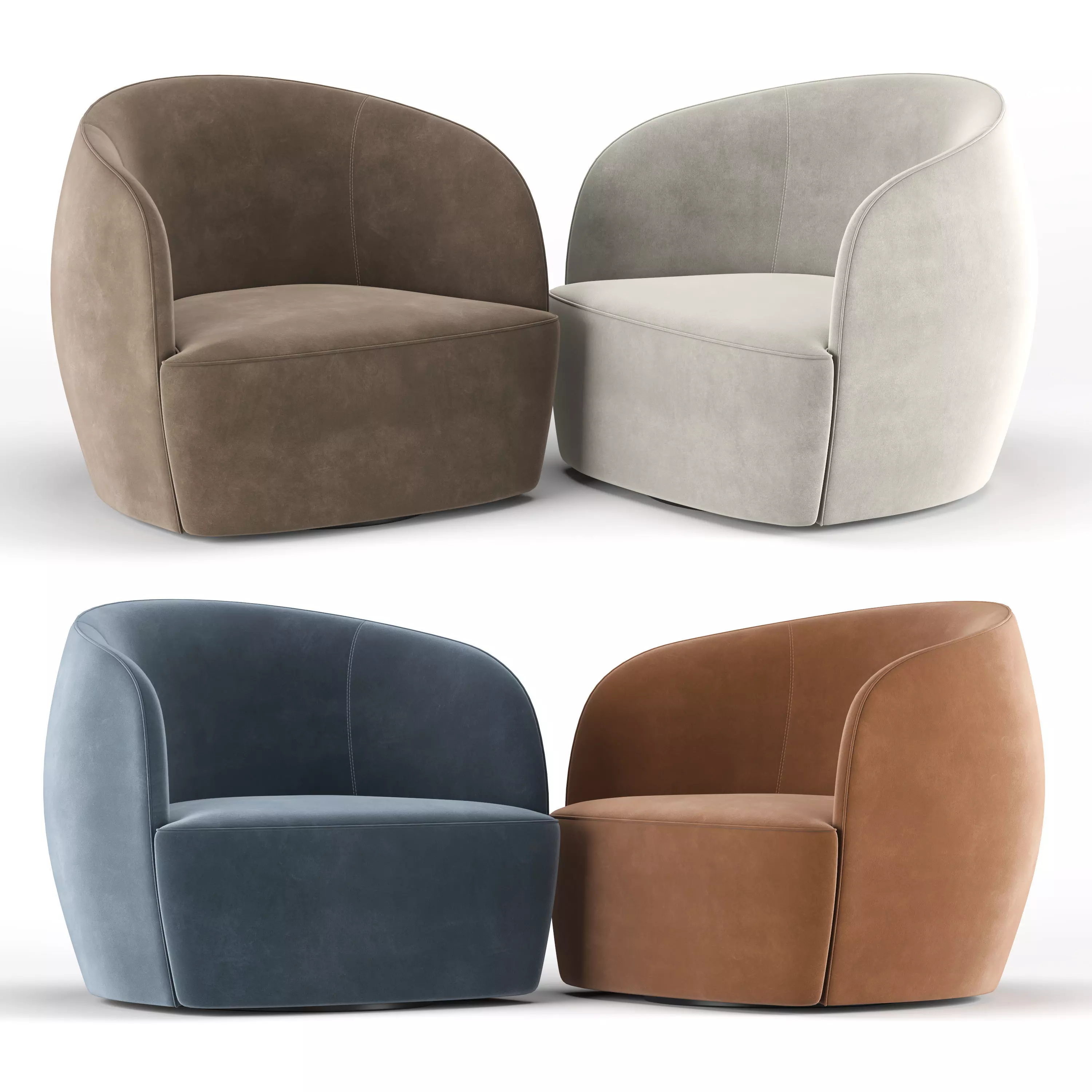 Gwyneth Boucle Chair 3D model_0