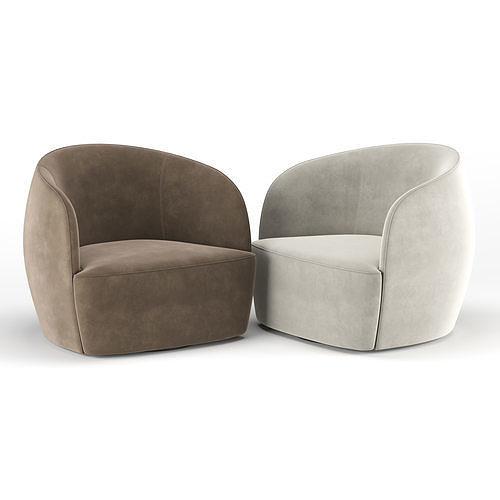 Gwyneth Boucle Chair 3D model 5