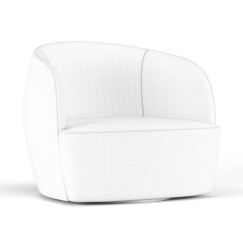 Gwyneth Boucle Chair 3D model 6