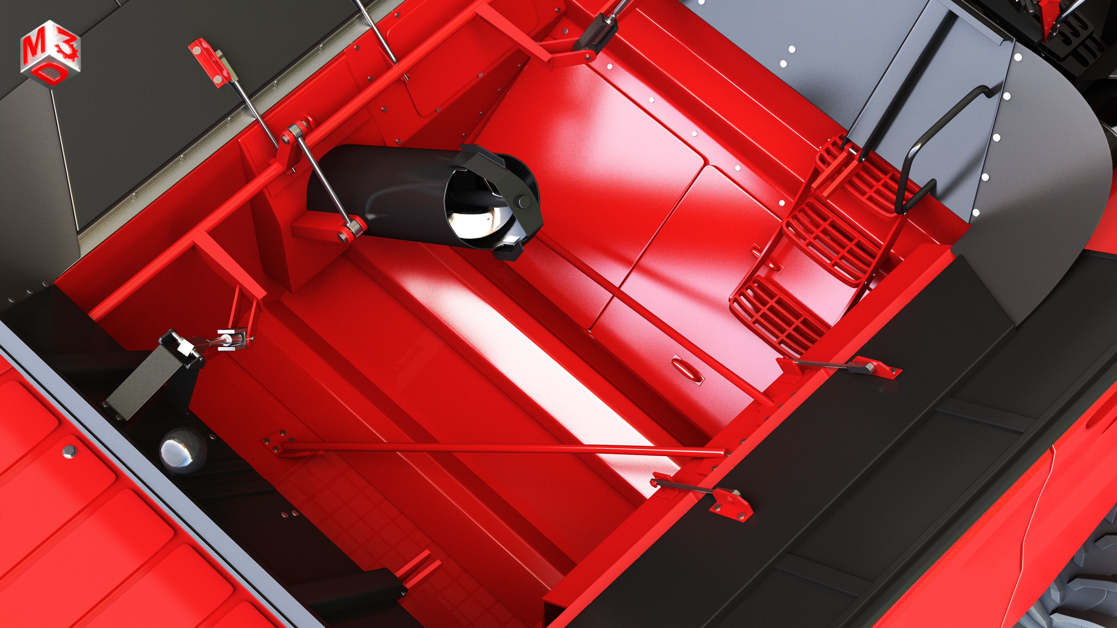 Axial-Flow 9240 Combine Harvester - with Wheels 3D model_12