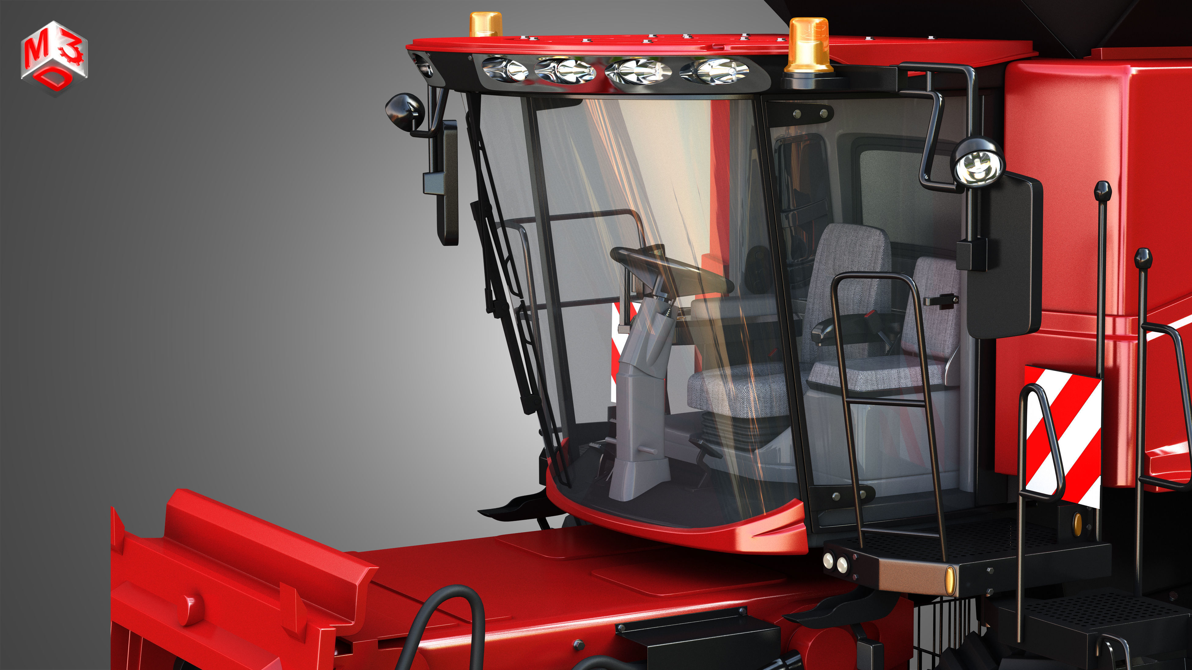 Axial-Flow 9240 Combine Harvester - with Wheels 3D model_11