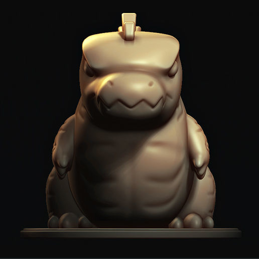 Godzilla Chubby 3D print model_1