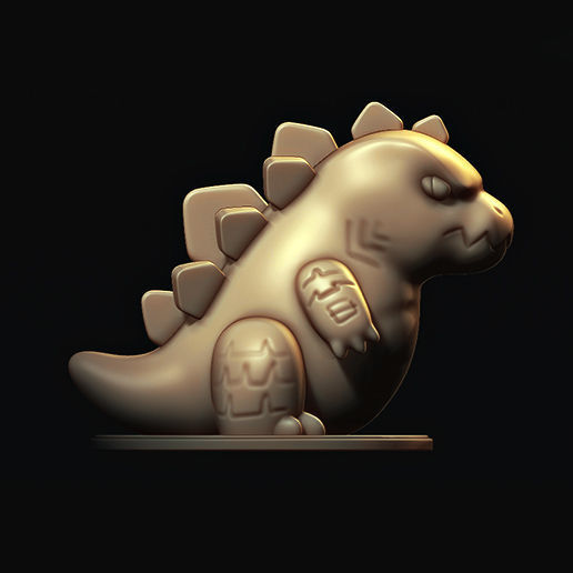 Godzilla Chubby 3D print model_2