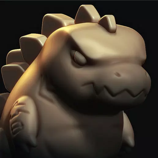 Godzilla Chubby 3D print model_0