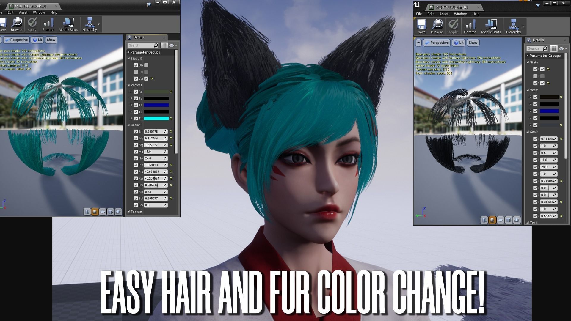 Kitsune - Game Ready Low-poly 3D model_11