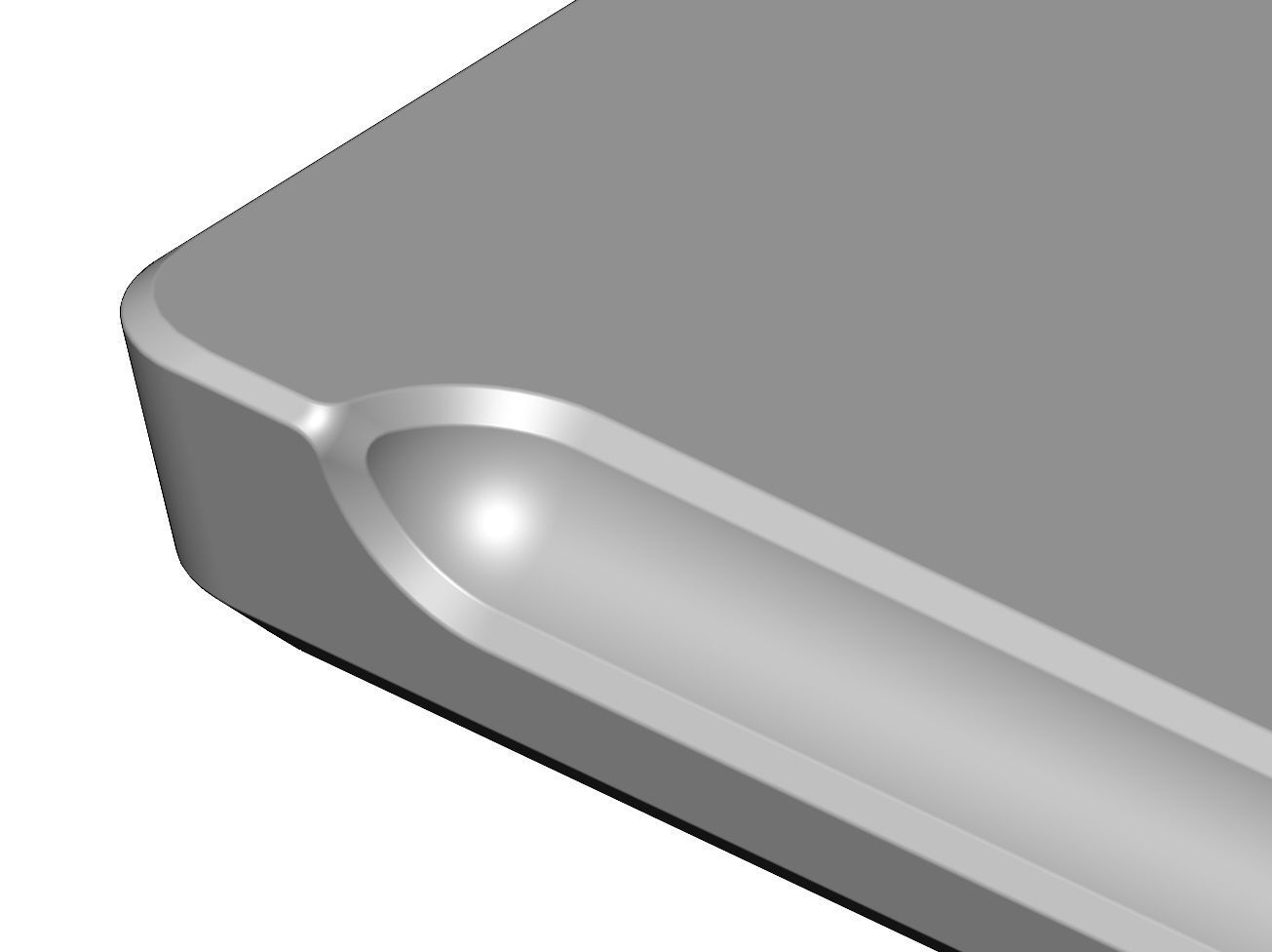 Square 4 pockets serving tray relief  3D print model_11