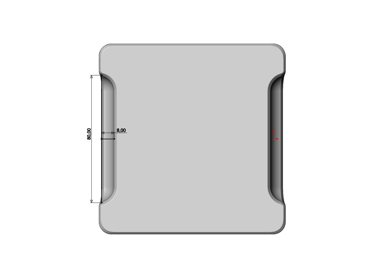Square 4 pockets serving tray relief  3D print model_10