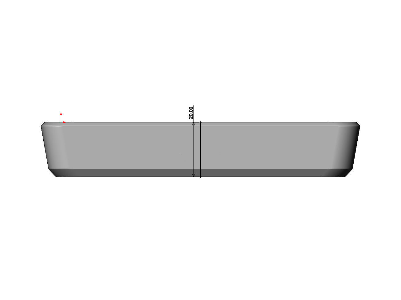 Square 4 pockets serving tray relief  3D print model_8
