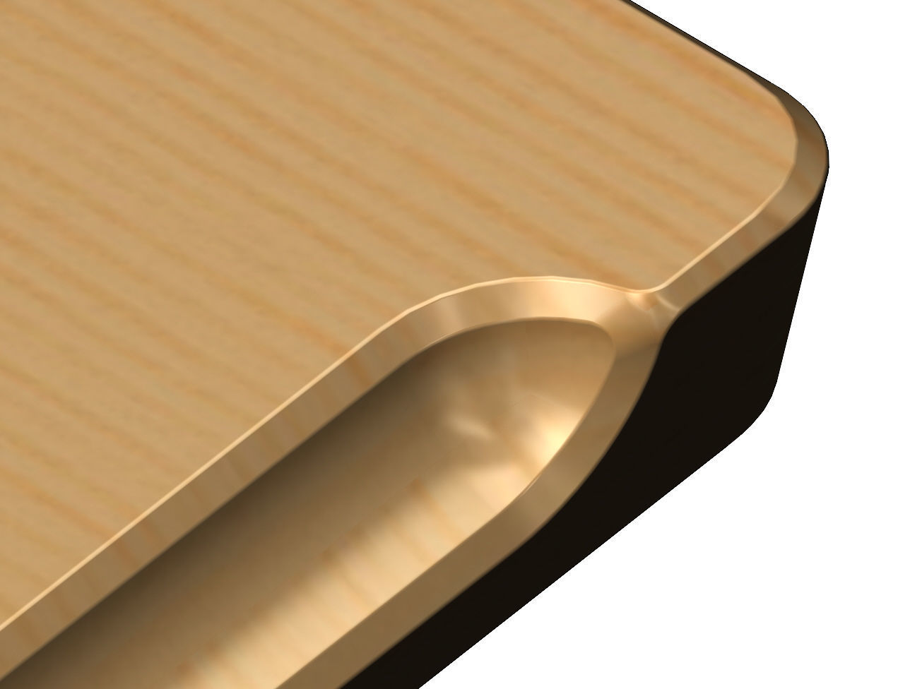 Square 4 pockets serving tray relief  3D print model_5