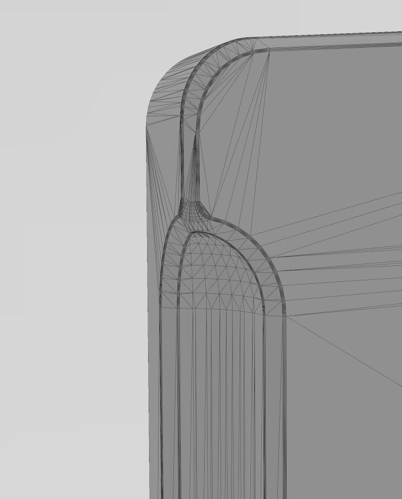 Square 4 pockets serving tray relief  3D print model_15