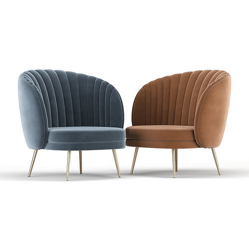 Bulter Barrel Chair 3D model 4